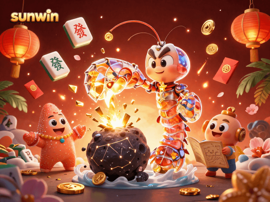 Experience thrilling gameplay at sunwin, as the galactic mantis shrimp battles through an exploding asteroid of gems.