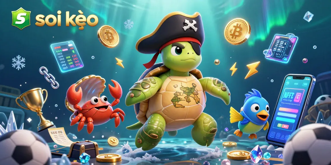 Engage in exciting sports betting with soi kèo, featuring vibrant underwater scenes and lively character action.