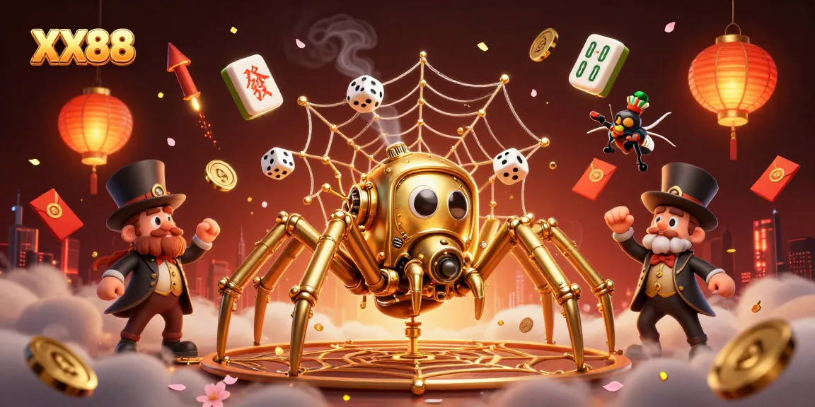 Experience the thrill of XX88 with vibrant 3D artwork capturing steampunk elements and rich gaming diversity.
