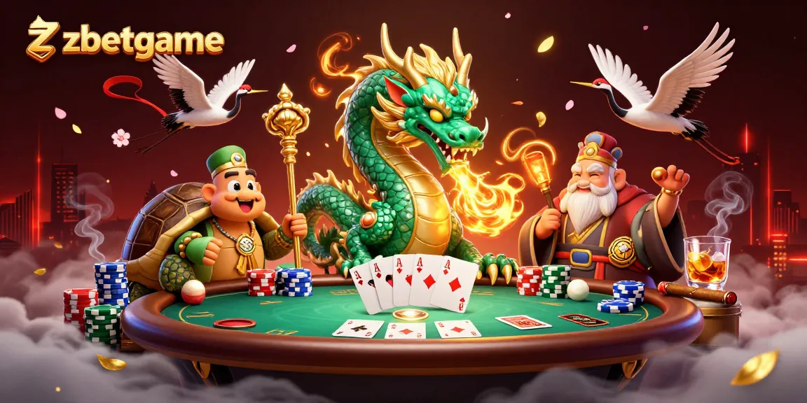 Engage with thrilling zbetgame experiences featuring a jade dragon and lucky cranes in a vibrant casino setting.