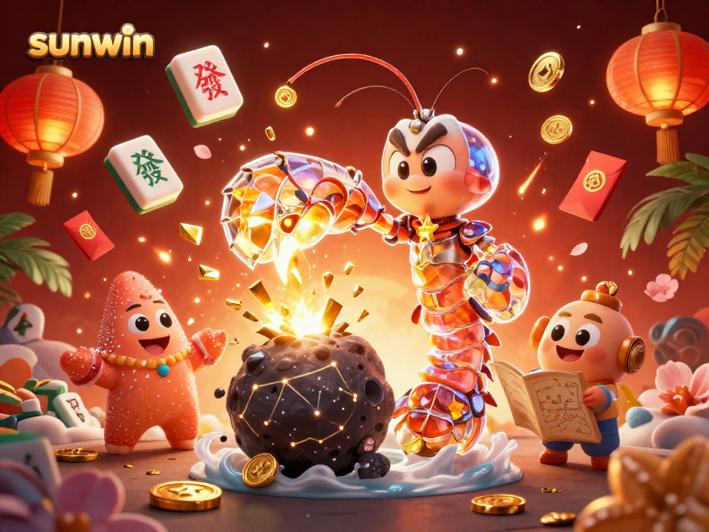 Experience thrilling gameplay at sunwin, as the galactic mantis shrimp battles through an exploding asteroid of gems.