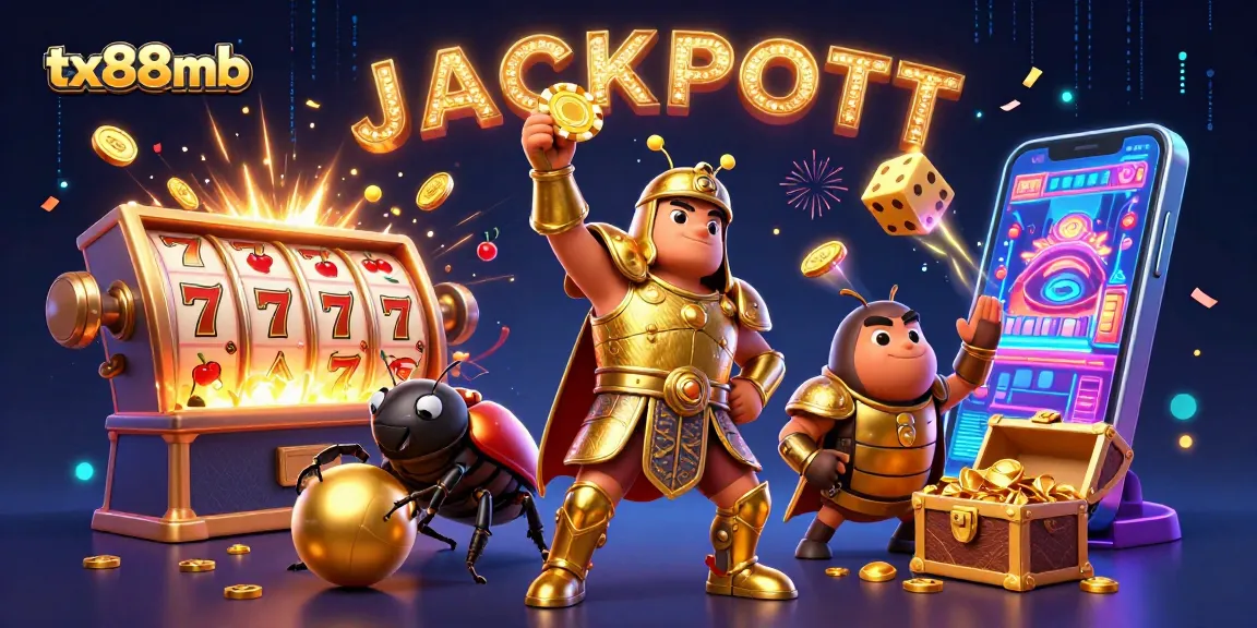 Play slots and celebrate a jackpot win at tx88mb with dynamic cartoon characters.