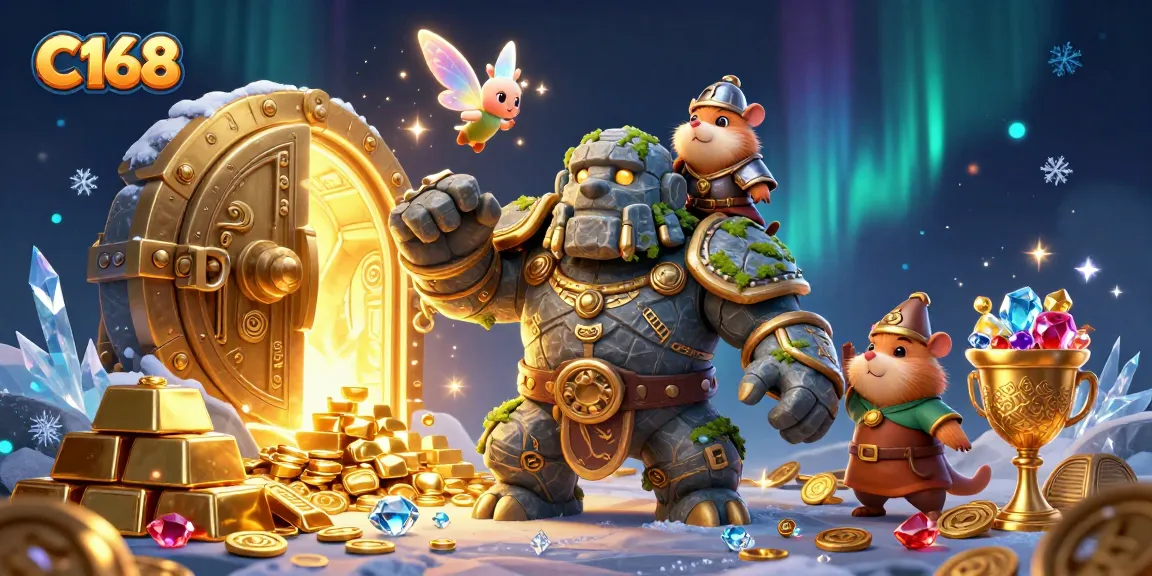 Experience thrilling gambling at C168 with a brave hamster knight and magical companions!