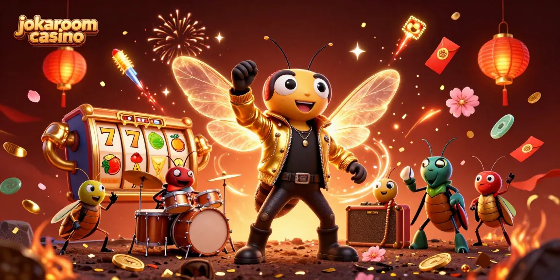 Experience the excitement of jokaroom casino with vibrant 3D characters immersed in a dynamic slot scene.