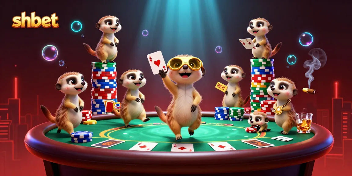 Experience the excitement at shbet's casino featuring clever meerkats and vibrant game elements.