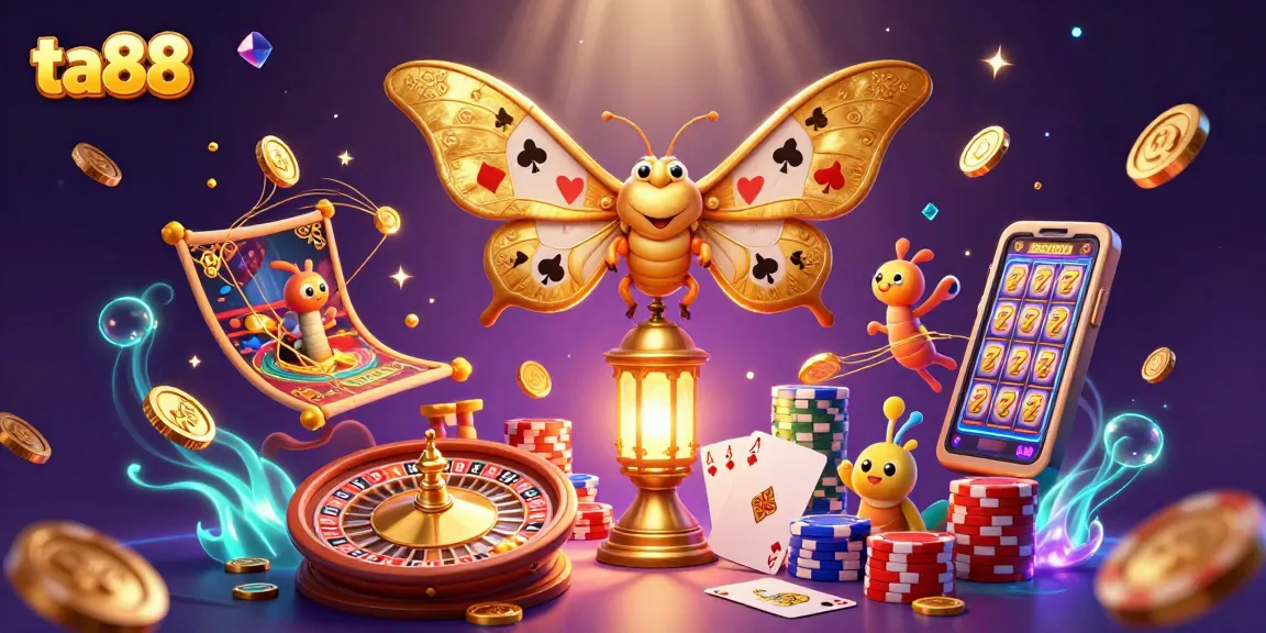 Experience exciting wins with ta88 in an enchanting casino world filled with vibrant gold and lights.