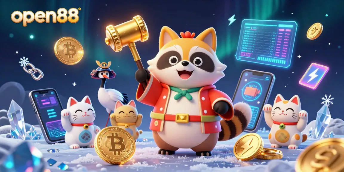 Unlock thrilling wins at open88 with vibrant 3D casino characters and crypto elements